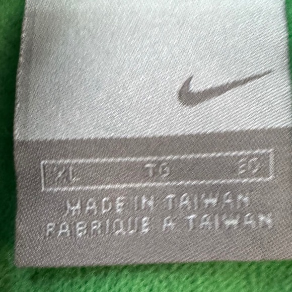 Y2K Nike Green Track Jacket Quarter Zip Pullover Women's XL Athletic Sportswear - Picture 2 of 7